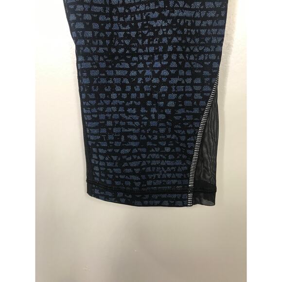 Lululemon Deep Breath Crop Pants Shattered Weave Blue Black Legging 6 / Small - Picture 5 of 14